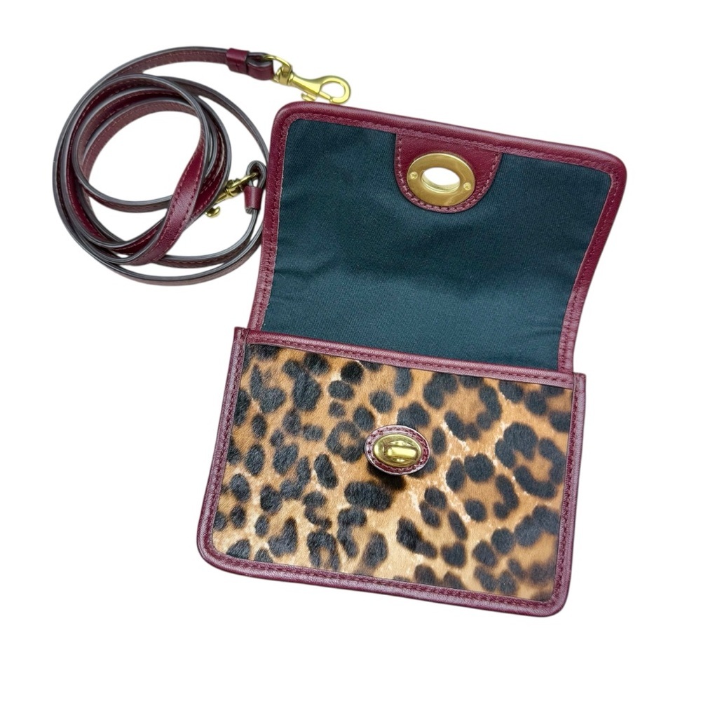 Authentic Coach Leopard Animal Print Haircalf Mini Crossbody Shoulder Bag - Picture 5 of 15